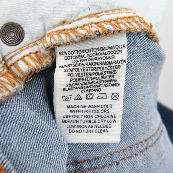 Free People Jeans Blue Skinny Jean Light Wash Distressed Denim Stretchy Size 26 - Picture 11 of 12